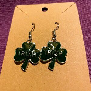 Hand-made St. Patricks Day earrings